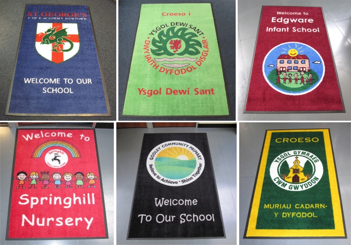 custom printed school entrance mats